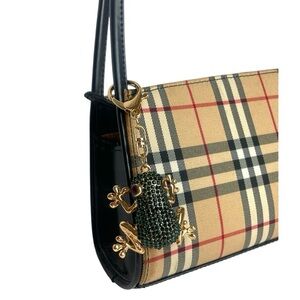 Green Rhinestone Encrusted Frog Keychain/Bag Charm